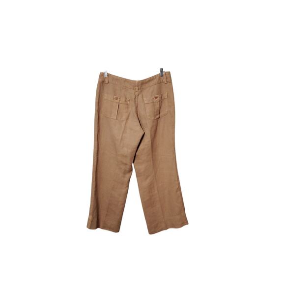 POETRY Linen Mocha Mousse Trousers Pants Sz XL - Picture 8 of 9